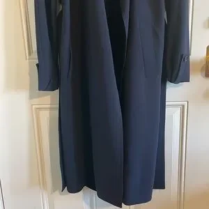 Theory | Jackets & Coats | Theory Wrap Trench Coat In Crepe Navy